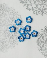 미니꽃 자수패치(블루)