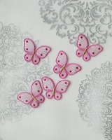 나비 자수패치 파스텔(분홍)